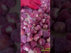 Ingredientes frescos Morangos congelados crocantes e deliciosos